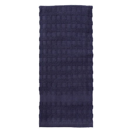 Classic Solid Kitchen Towel 100% Cotton Terry Navy Blue
